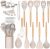 Umite Chef Kitchen Cooking Utensils Set, 33 pcs Non-Stick Silicone Cooking Kitchen Utensils Spatula Set with Holder, Wooden Handle